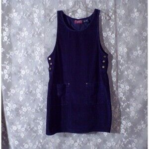 Vintage 90s Corduroy Jumper Size Small 1990s Retro Dark Blue Academia East Coast